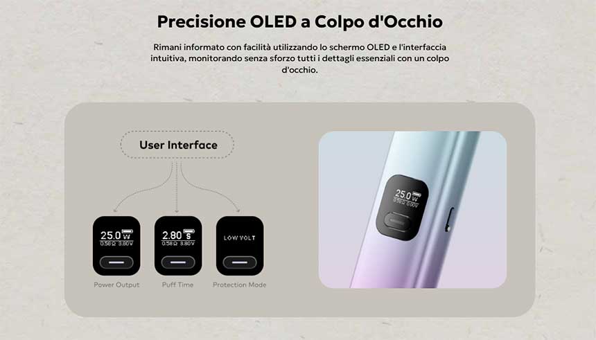 Innokin Trine Pod Mod display