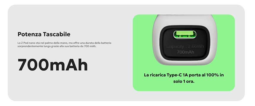 Z Pod Nano Innokin Kit batteria