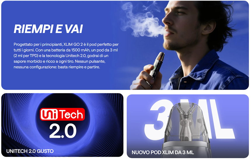 OXVA XLim Go 2 Caratteristiche generali