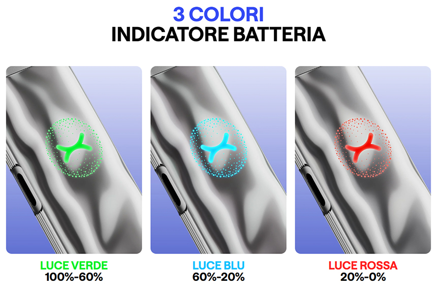 OXVA XLim Go 2 Led carica batteria