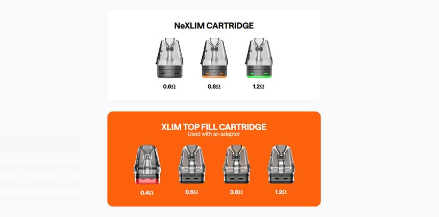 Nexlim OXVA Pod Kit 1500mAh 40W pod di ricambio