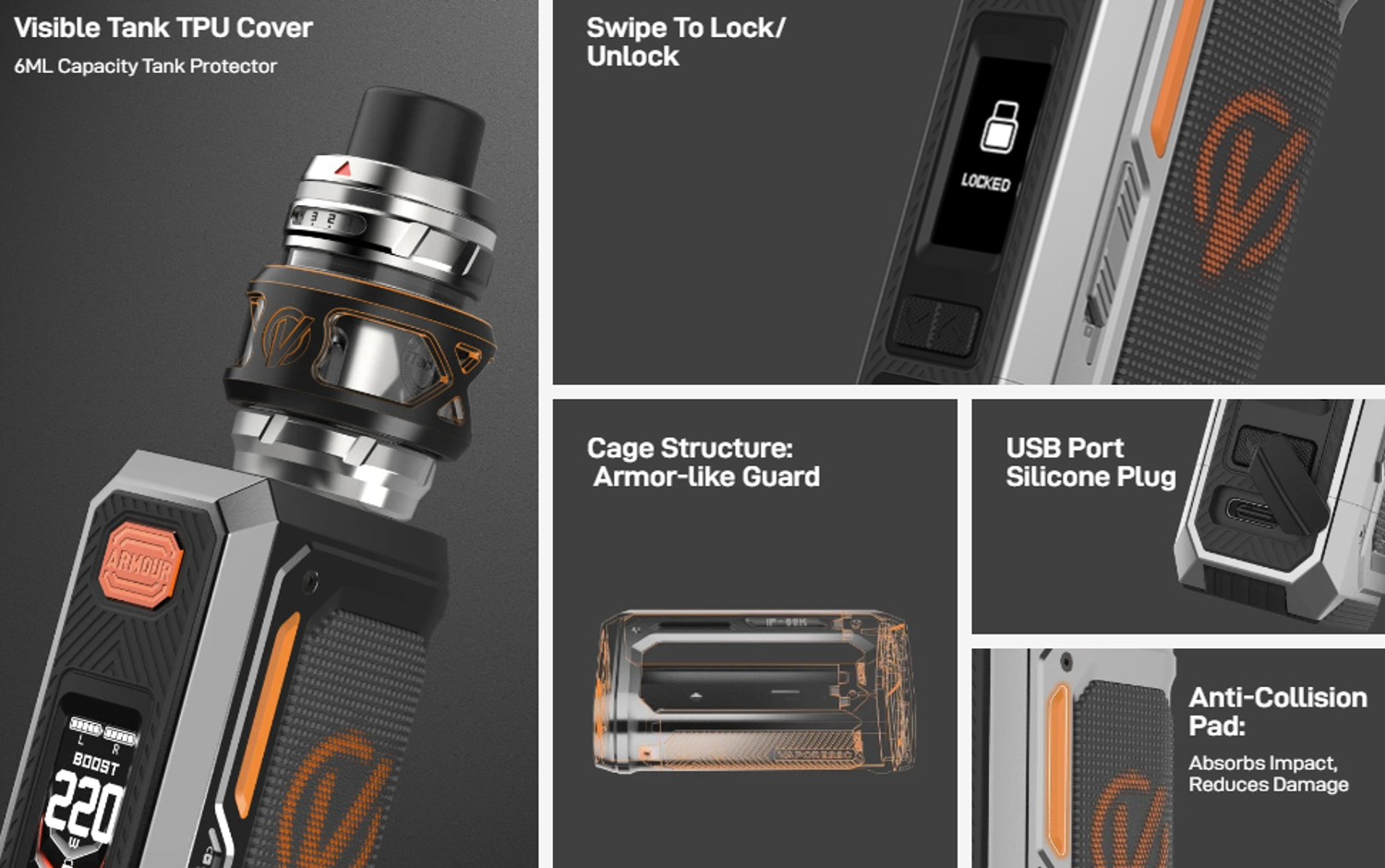 Armour Octa Vaporesso protezioni