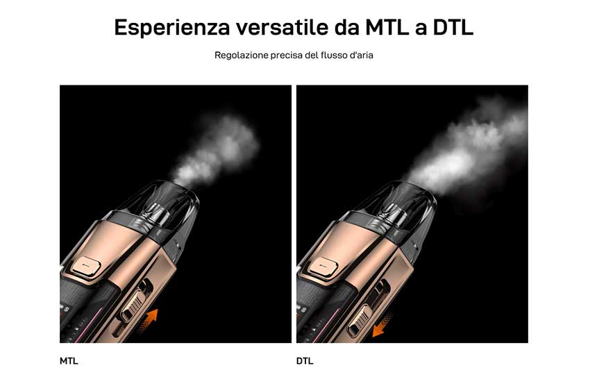 Vaporesso Luxe XR Max 2 svapo MTL e DTL