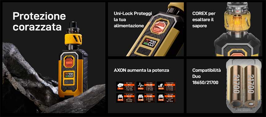 Armour Max Vaporesso Kit caratteristiche principali