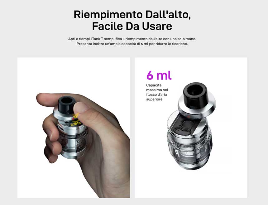ITank T Dual Mesh Vaporesso Atomizzatore 6ml