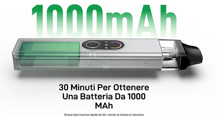 XROS 4 Vaporesso Pod Mod Kit batteria