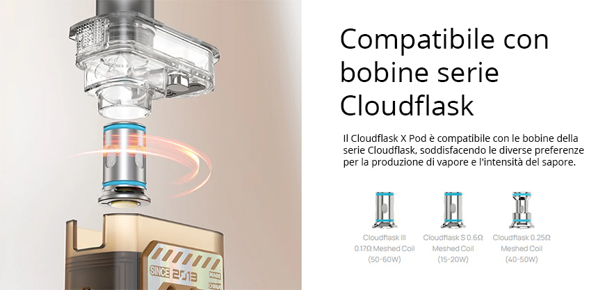 Aspire Cloudflask X Testine coil di ricambio