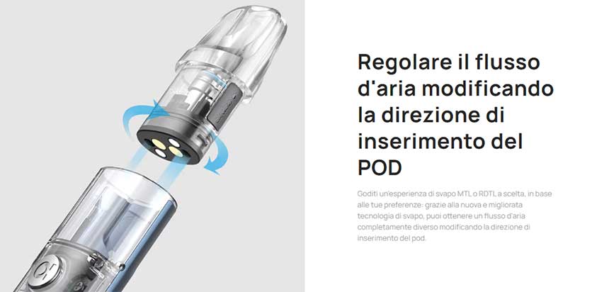 Cyber S Aspire Pod Mod Kit 700mAh flusso d'aria regolabile