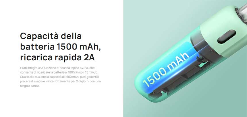 Aspire Fluffi Pod Mod batteria
