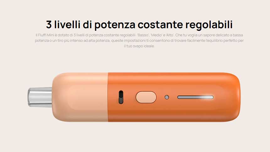 Aspire Fluffi Mini 3 livelli di potenza