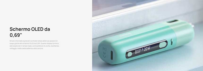 Aspire Fluffi Pod Mod schermo oled