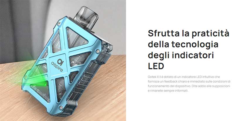 Aspire Gotek X 2 Pod Mod indicatori LED 