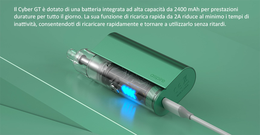 Aspire Cyber GT Caratteristiche batteria