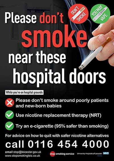 Messaggio ingresso ospedali pro vaping