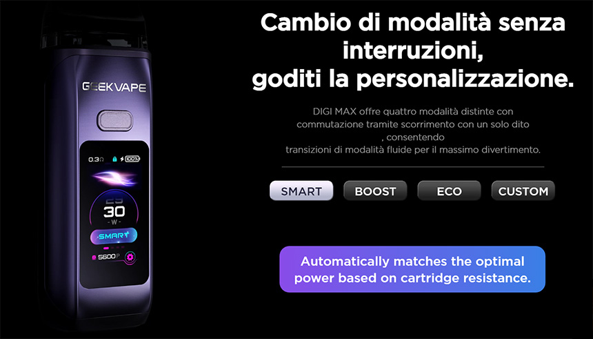 GeekVape Digi Max Modalità di svapo