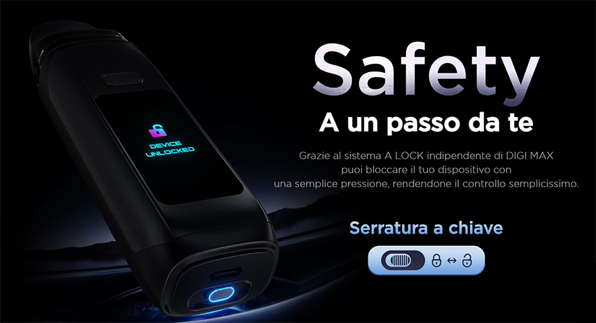 GeekVape Digi Max sistema sicurezza