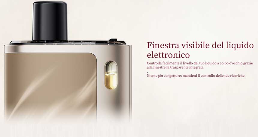 Peak 2 Geekvape Pod Kit 1600mAh finestra controllo livello del liquido