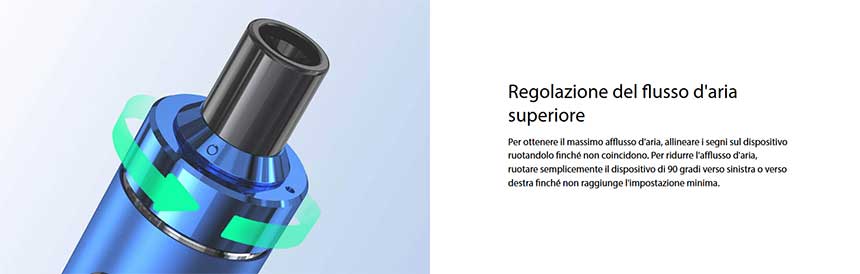 eGo AIO 2 Joyetech regolazione del flusso d'aria