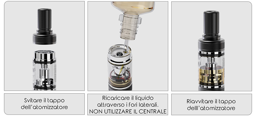 Justfog bQ16 pro Ricarica liquido
