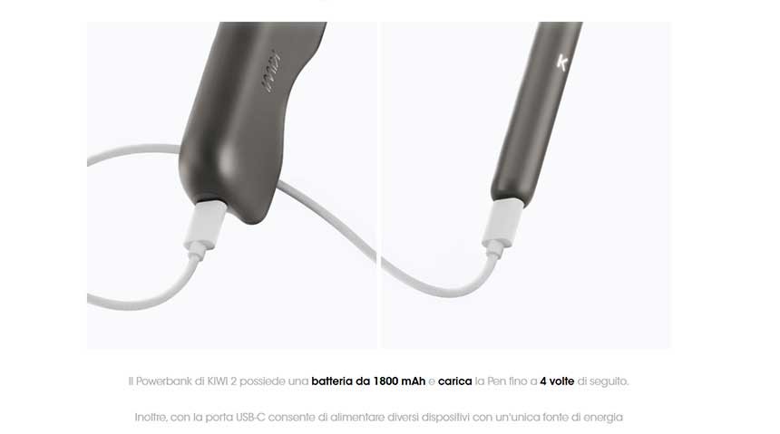 KIWI 2 Starter Kit 2200mAh powerbank e ricarica