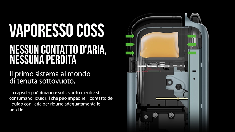 Vaporesso Coss sistema liquido Hub