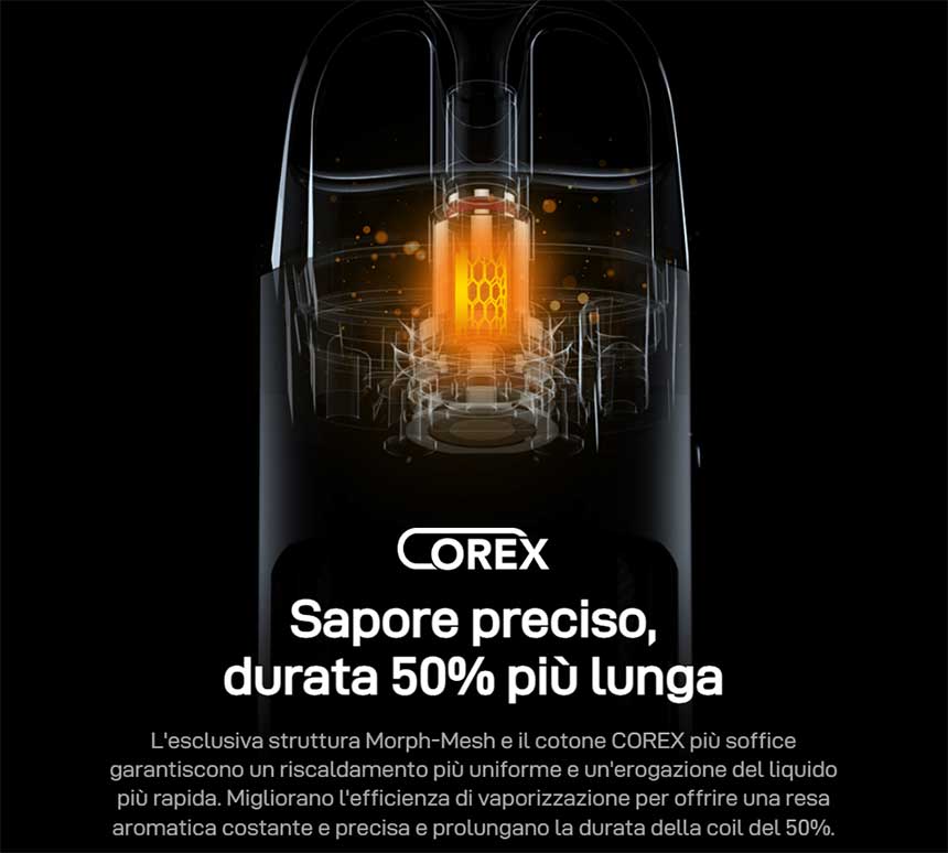 Luxe XR MAX Vaporesso sigaretta elettronica con sistema mesh coil Corex