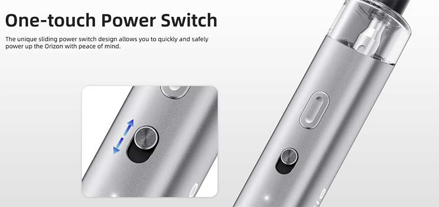 Orizon Vaptio Starter Kit power switch