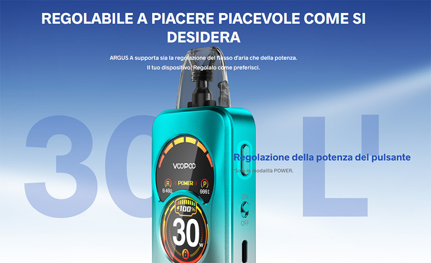 Voopoo Argus A Regolazione potenza