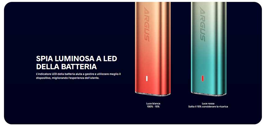  Voopoo Argus G2 MINI led batteria