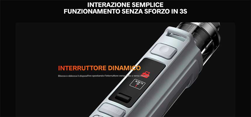 Voopoo Argus Pro 2 sigaretta elettronica interruttore dinamico