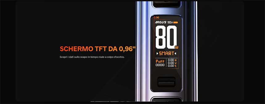 Voopoo Argus Pro 2 sigaretta elettronica schermo TFT