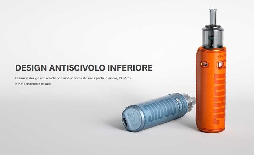 Voopoo Doric E Pod Mod design anti scivolo