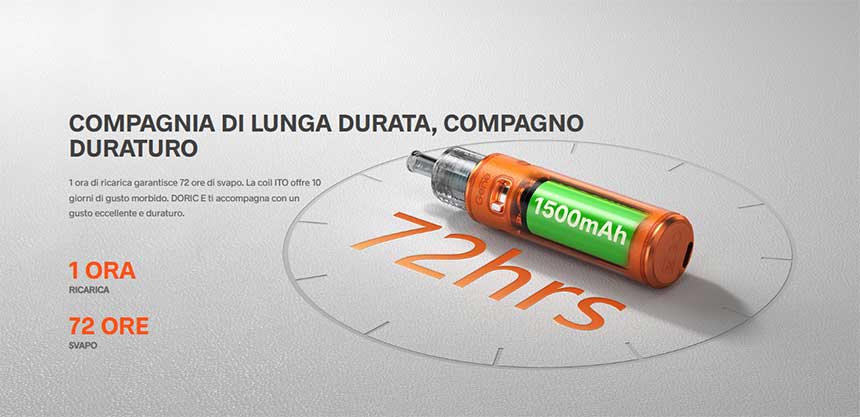 Voopoo Doric E Pod Mod batteria