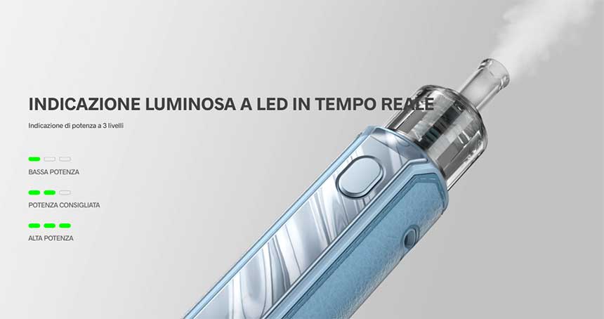 Voopoo Doric E Pod Mod indicatori LED potenza