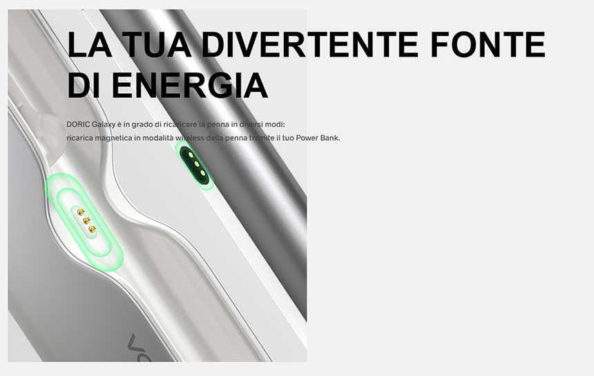 Voopoo Galaxy Doric Starter Kit ricarica powerbank