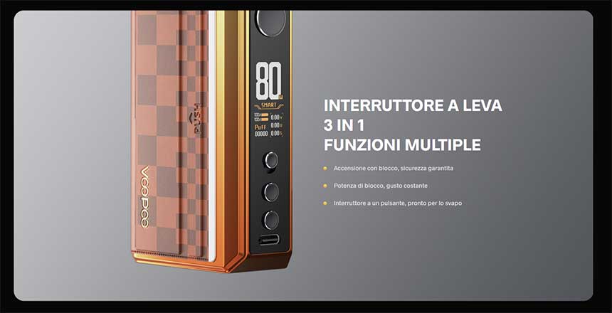 Voopoo Drag 5 Kit funzioni multiple