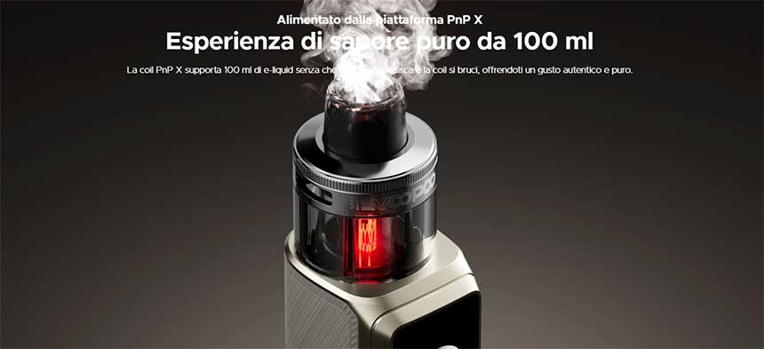 Drag X3 Voopoo Pod Kit 18650 / 21700 80W PnP X Pod DTL con PnP X Coil