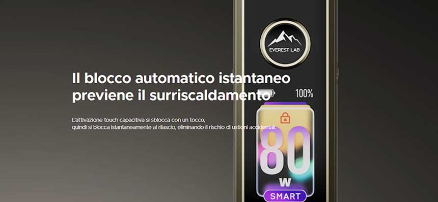 Drag X3 Voopoo Pod Kit 18650 / 21700 80W previene il surriscaldamento