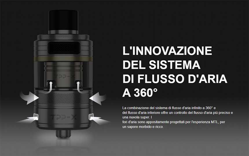 TPP X Pod Tank Voopoo airflow