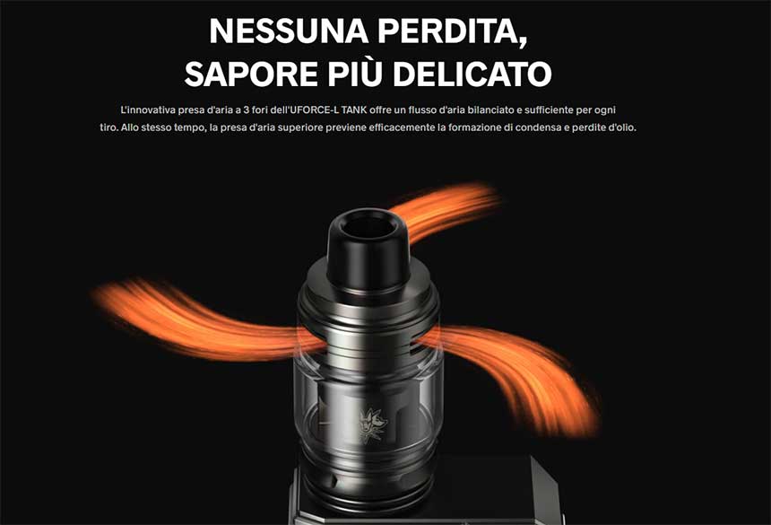 Voopoo Uforce L Atomizzatore airflow