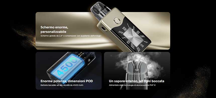Vinci E120 Voopoo Pod Kit 4500mAh 120W caratteristiche