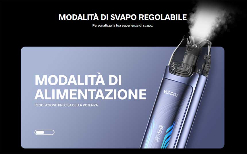 Vmate MAX Voopoo Pod Mod Kit regolazione potenza